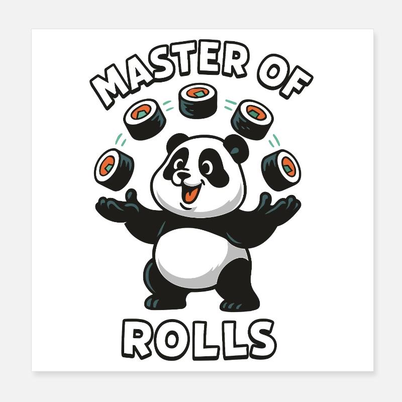 Maître des Rôles Panda Poster 20 x 20 cm