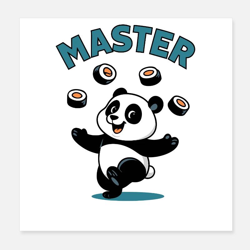 Maître des Rôles Panda Poster 20 x 20 cm