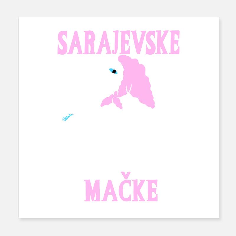 Chat pastel Sarajevo Poster 20 x 20 cm