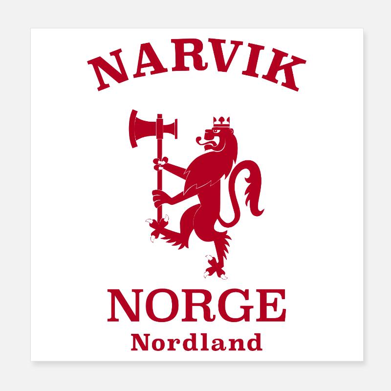 Narvik, Norvège, Norvège Poster 20 x 20 cm