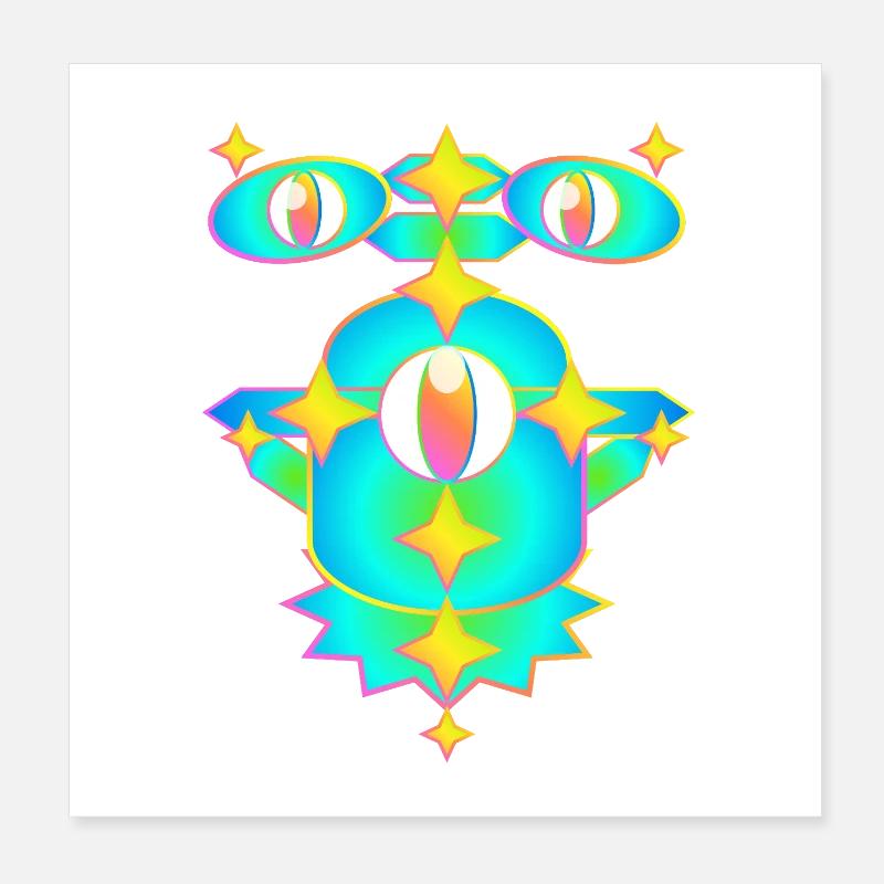 Milles étoiles version 2 Poster 20 x 20 cm