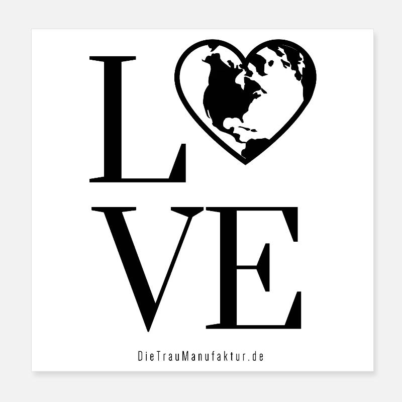 LOVE inside I Da ist Liebe drinnen. PowerStatement Poster 20x20 cm