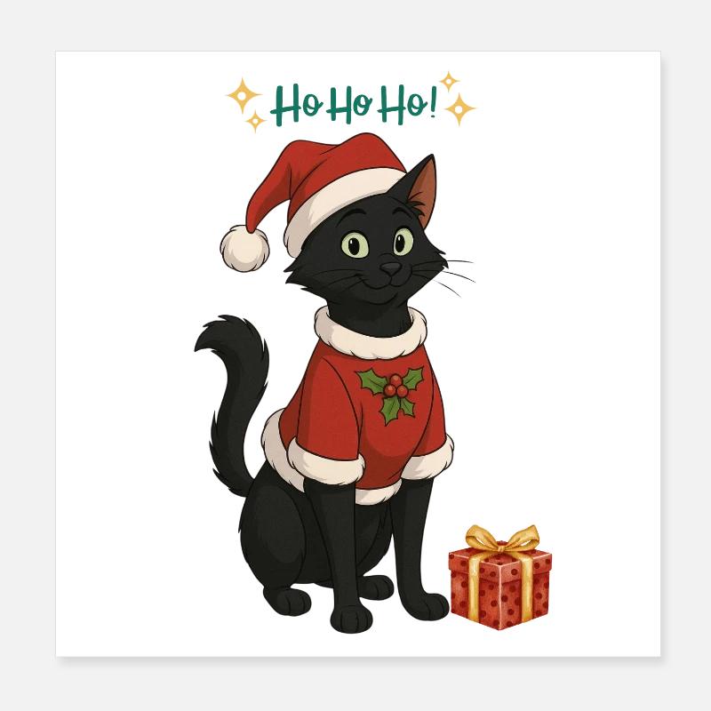 HoHoHo!! chat noir Poster 20 x 20 cm
