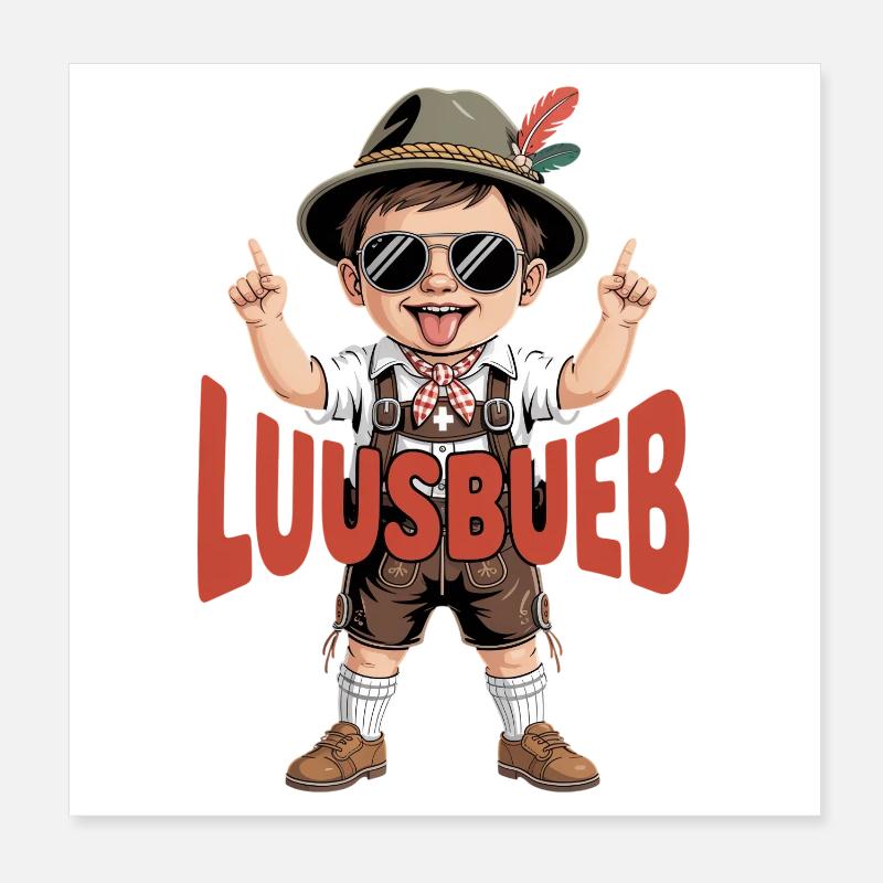Luusbueb Poster 20x20 cm