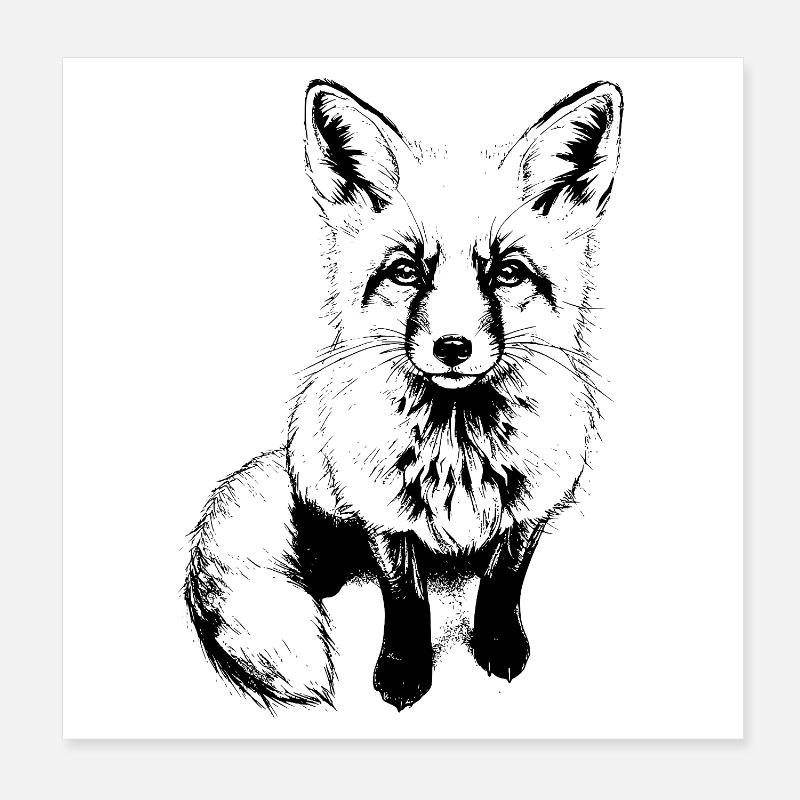 Niedlicher Fuchs Poster 20x20 cm