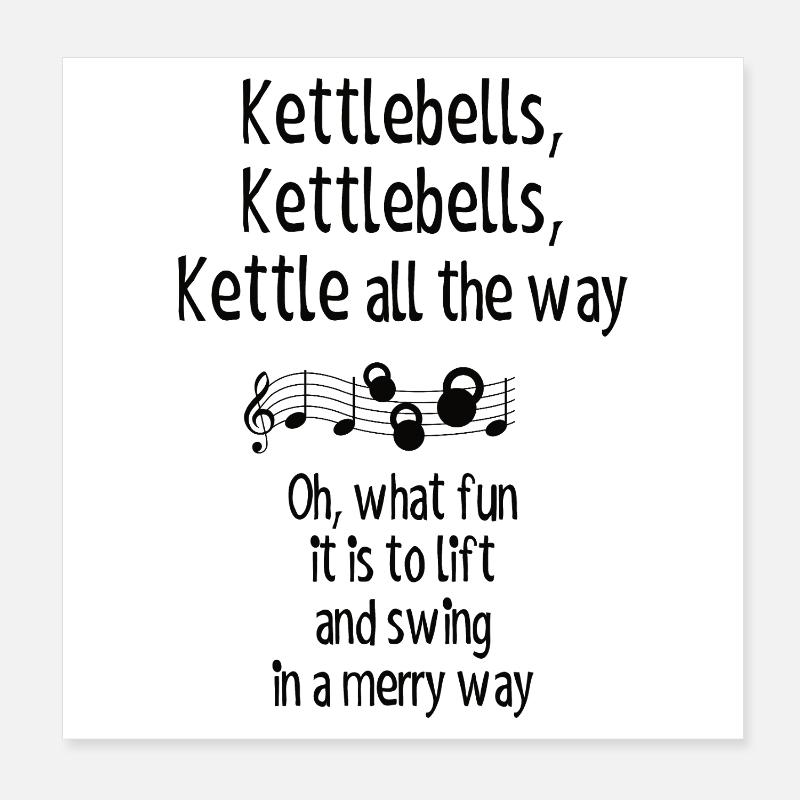 Kettlebells, Jinglebells - bestes Geschenk Poster 20x20 cm