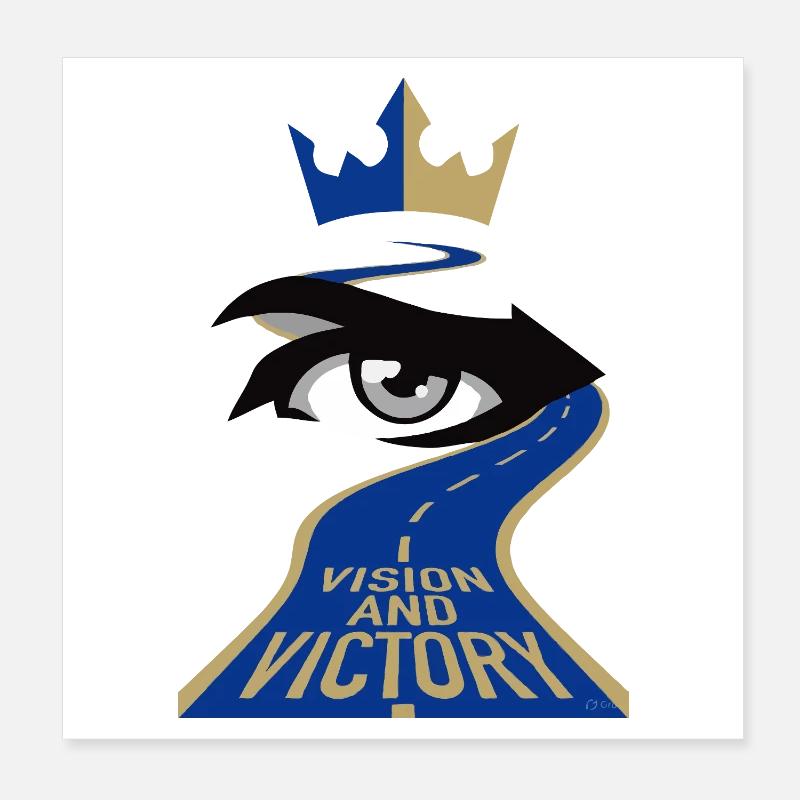 Vision et victoire Poster 20 x 20 cm