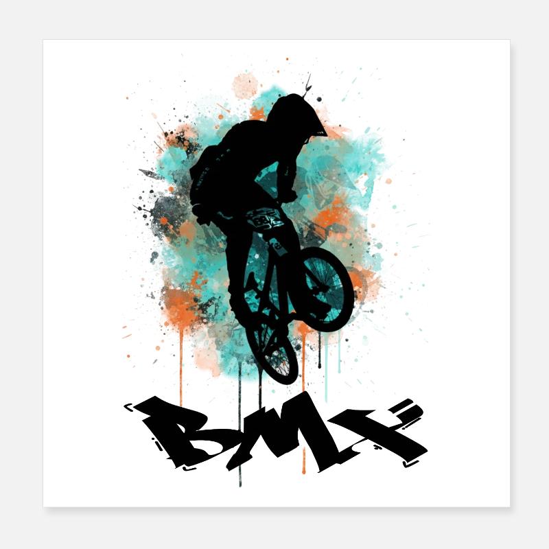 Vélo BMX Poster 20 x 20 cm