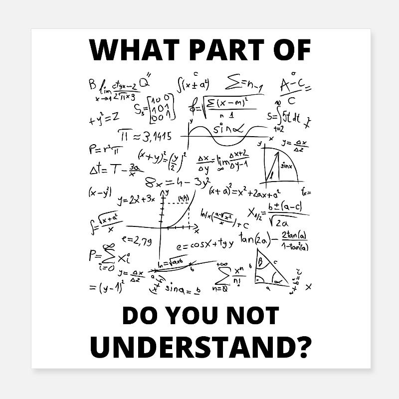 Mathematiklehrer Mathematik Professor Mathematiker Poster 20x20 cm