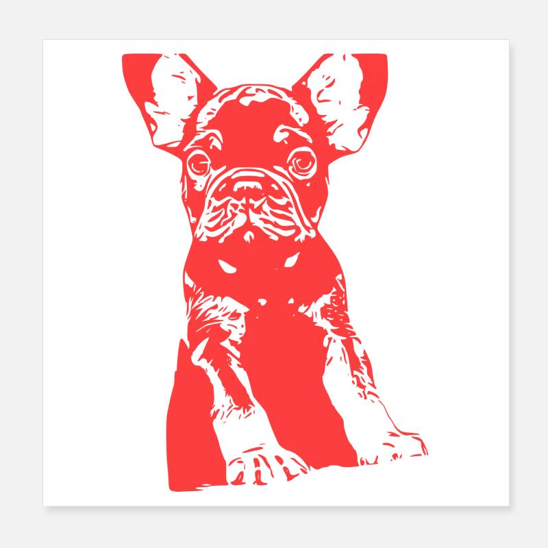 Bulldog Poster 8" x 8" (20x20 cm)
