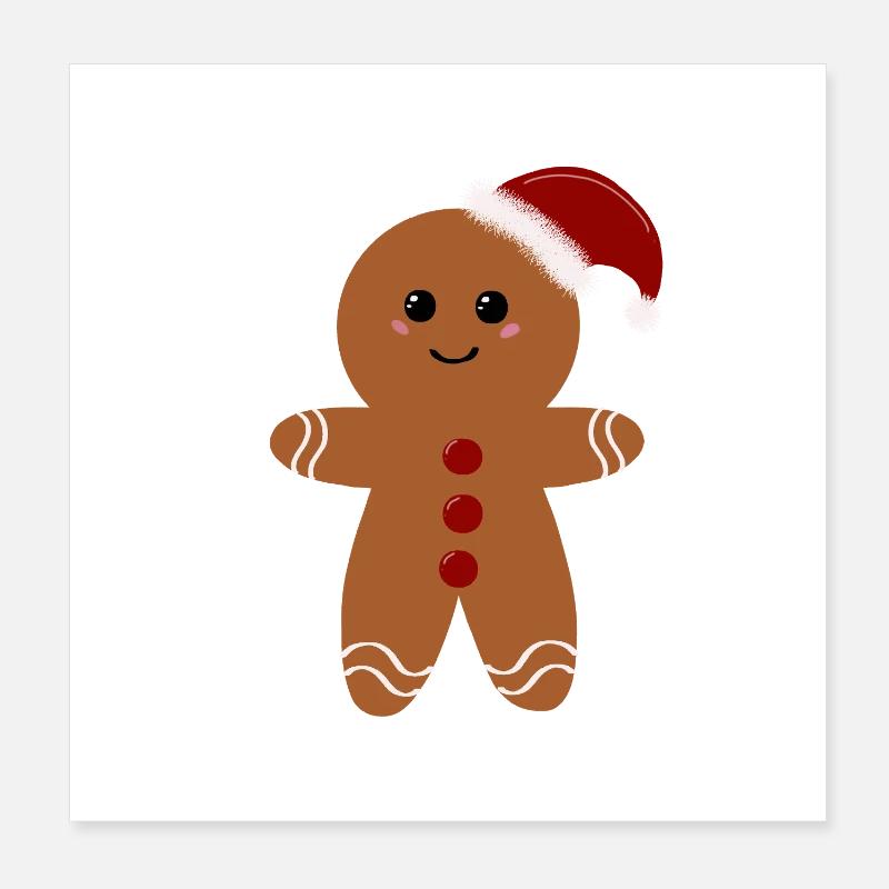 Christmas Gingerbread Poster 8" x 8" (20x20 cm)
