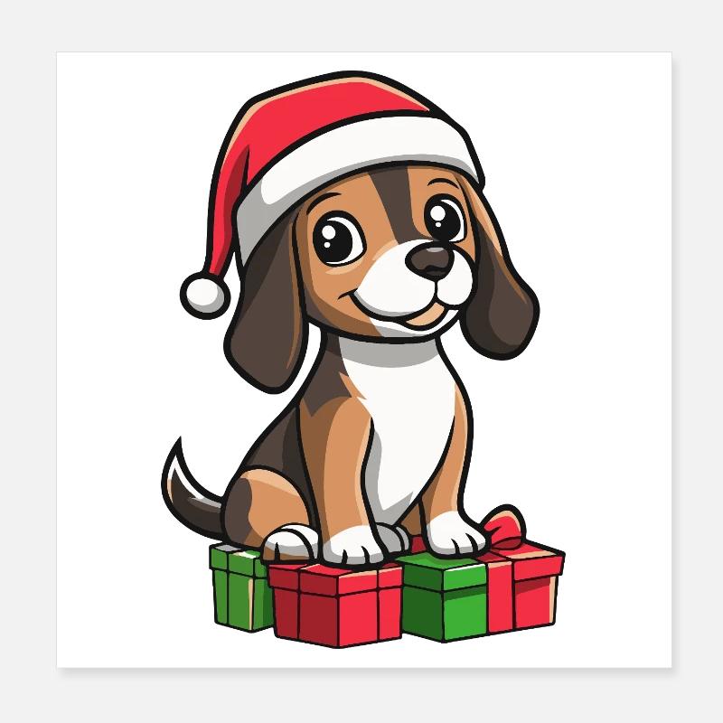 Cadeaux de Noël pour les Beagle Poster 20 x 20 cm