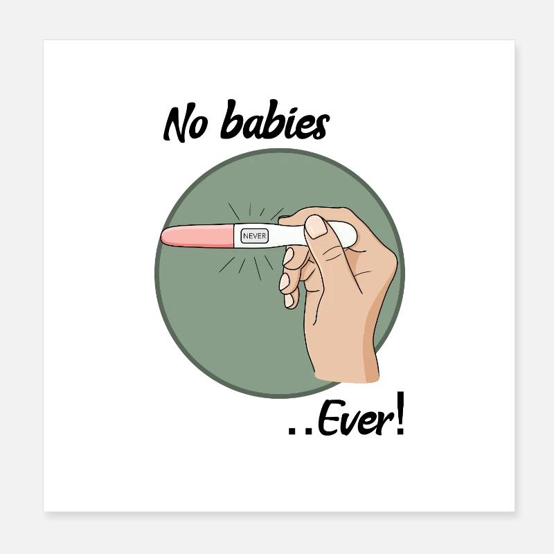 Pas de bébés Poster 20 x 20 cm
