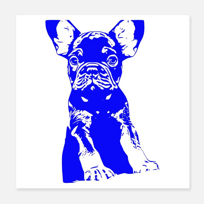 Bulldoge Poster 20x20 cm
