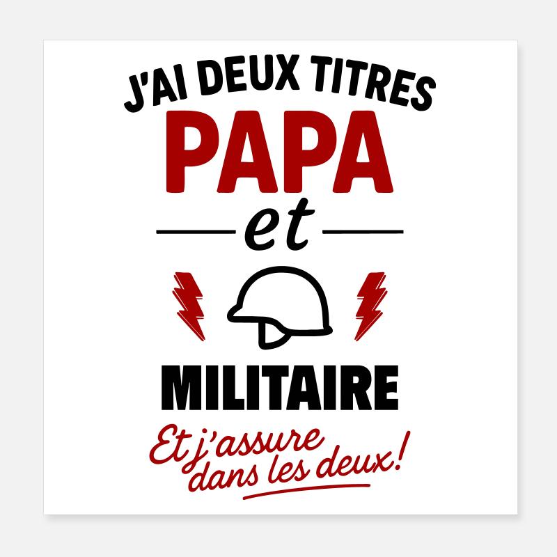 Militär-Vatergeschenk Vatertagsgeschenk Weihnachtsgeschenk Poster 20x20 cm