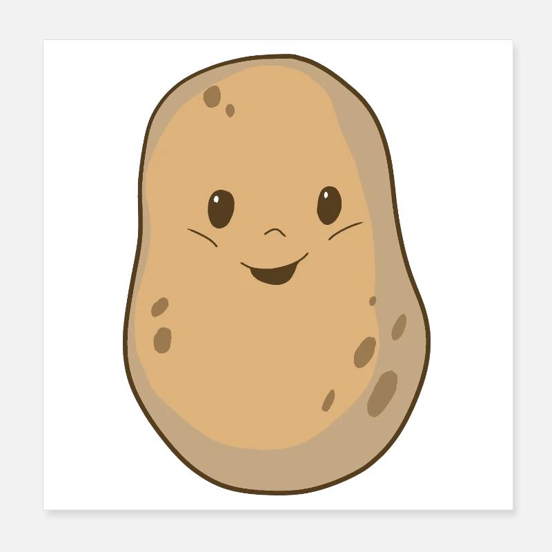 Potato Poster 8" x 8" (20x20 cm)