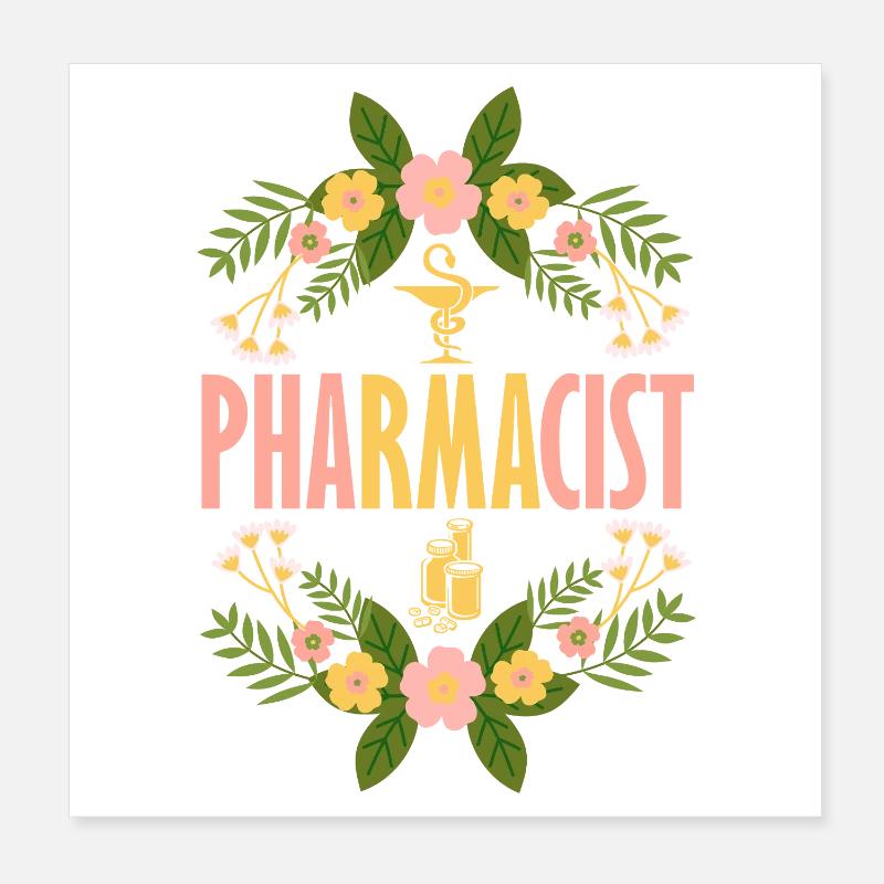 Apotheker Pharmazeutisch-technischer Poster 20x20 cm