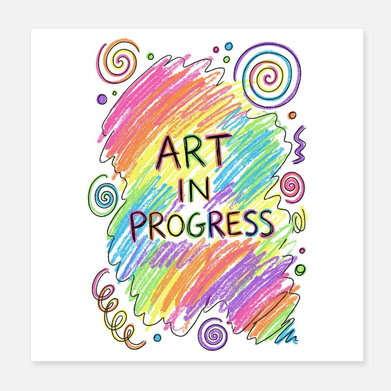 Art In Progress Doodle Poster 8" x 8" (20x20 cm)