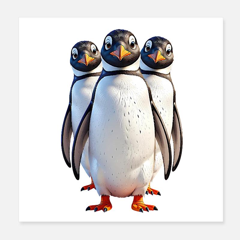 Pinguin Poster 20x20 cm