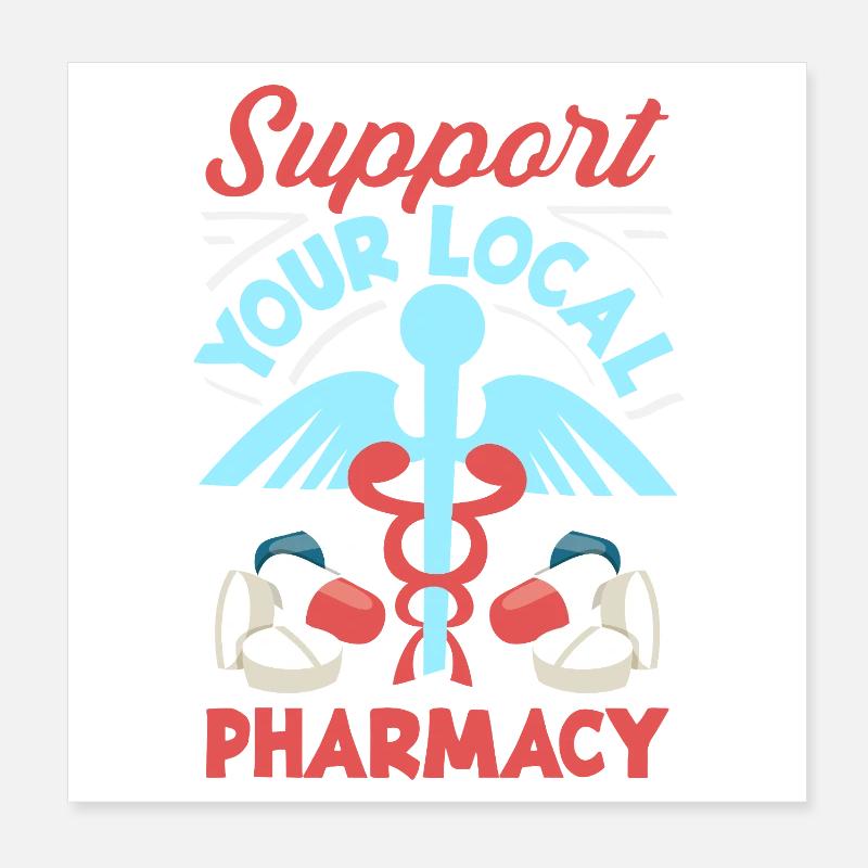 Pharmacien Technicien Pharmaceutique Poster 20 x 20 cm