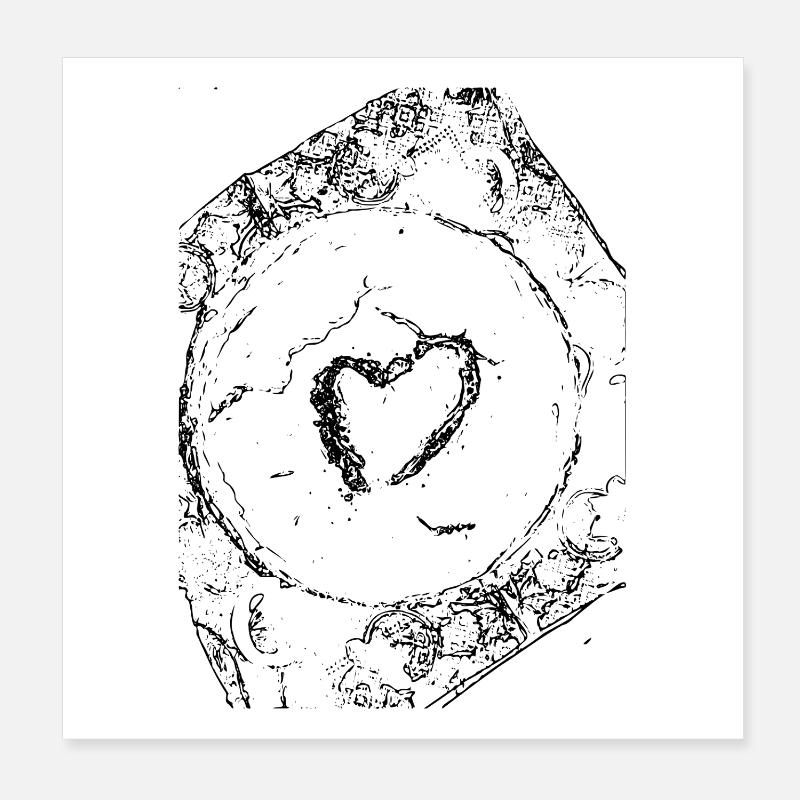 Heart Poster 8" x 8" (20x20 cm)