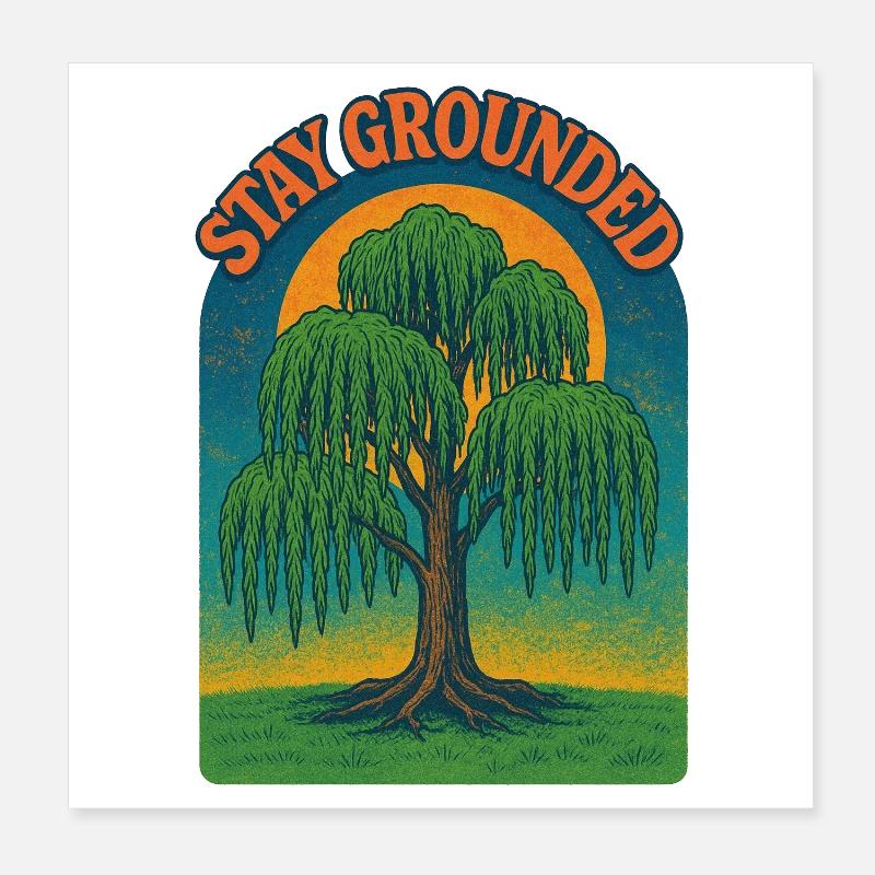 Reste cloué au sol Willow Sunset Poster 20 x 20 cm