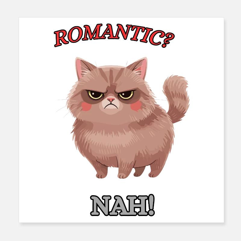 The Zero Buck Cat Poster 8" x 8" (20x20 cm)