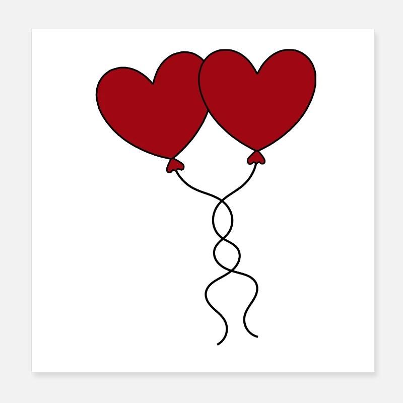 Cadeau rouge de la Saint-Valentin Poster 20 x 20 cm