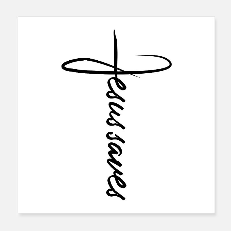 Jesus Christus Geschenk Spruch Poster 20x20 cm