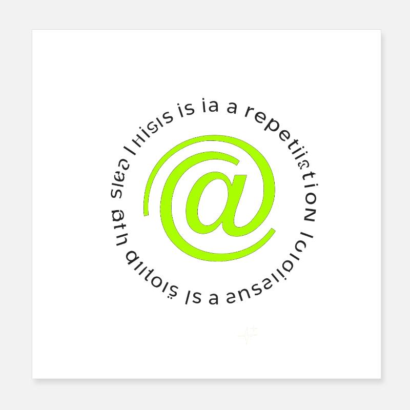 Neon @ Circle Logo-Replikation Poster 20x20 cm