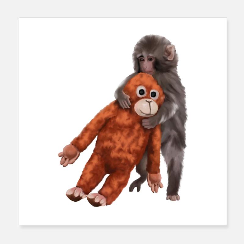 Punch Punch-Kun - Äffchen Poster 20x20 cm