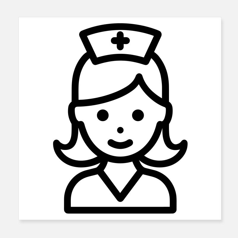 infirmière Poster 20 x 20 cm
