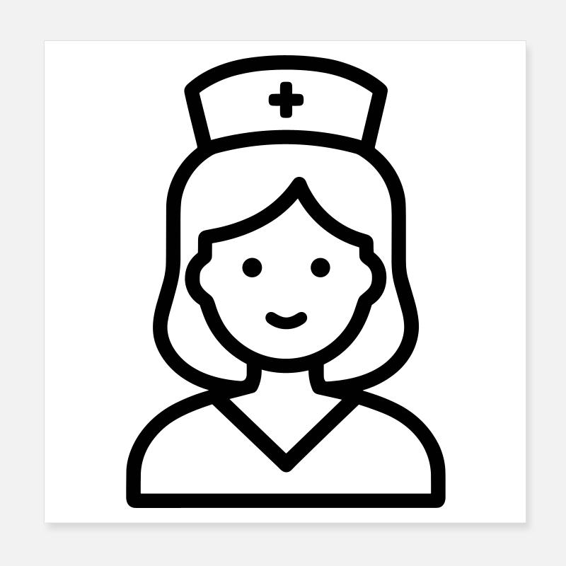 infirmière Poster 20 x 20 cm