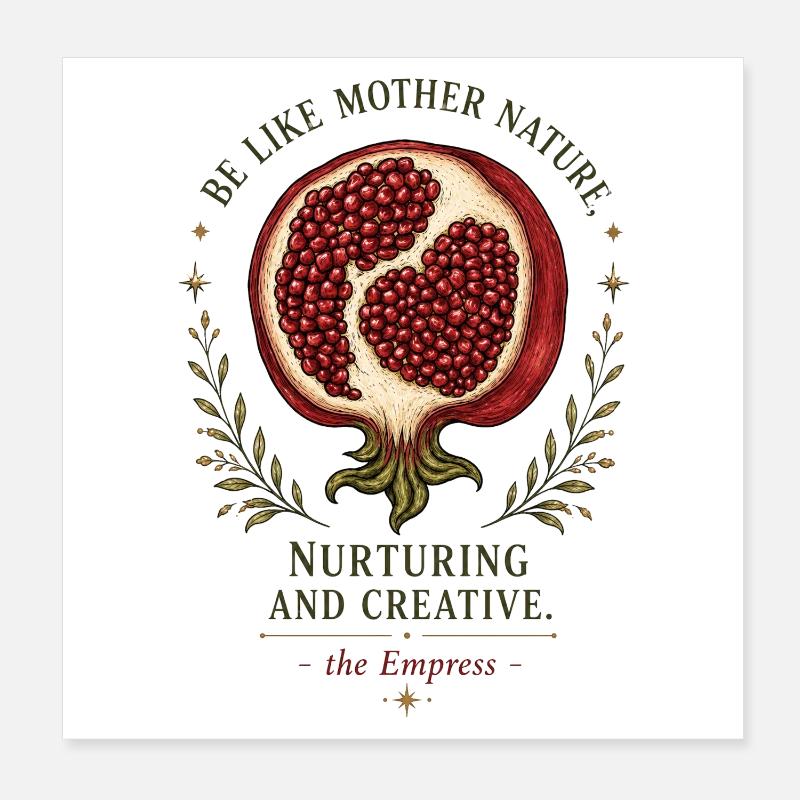 Soyez comme Mère Nature, attentionné et créatif Poster 20 x 20 cm