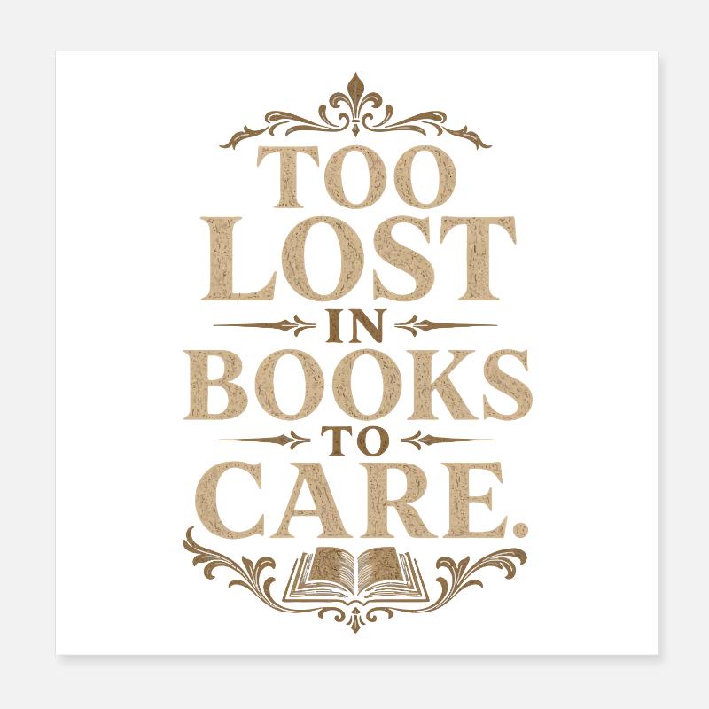 Dark Academia Book Love Vintage Reader Poster 20 x 20 cm