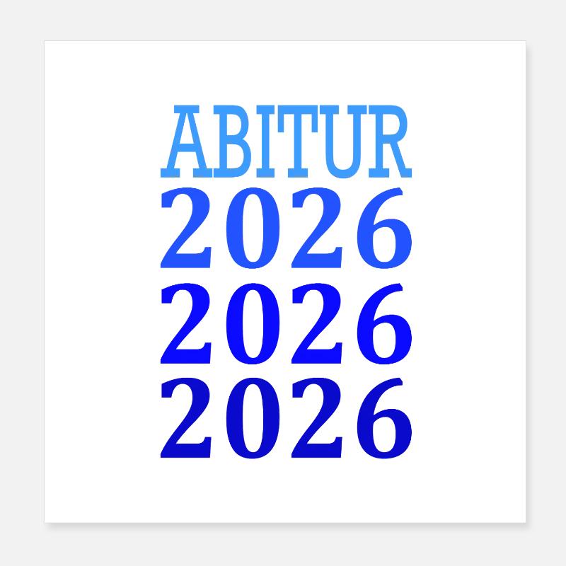 Abitur 2026 Poster 20x20 cm