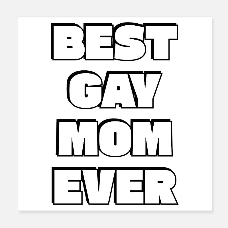 Beste schwule Mutter aller Zeiten LGBT-Pride Poster 20x20 cm