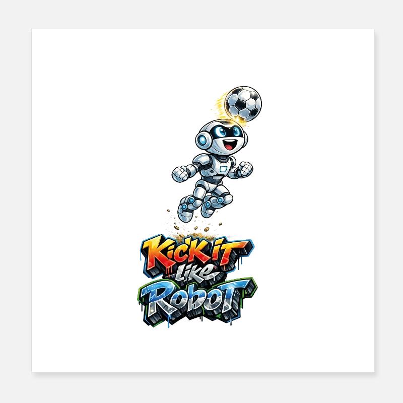 Header Robot Poster 8" x 8" (20x20 cm)