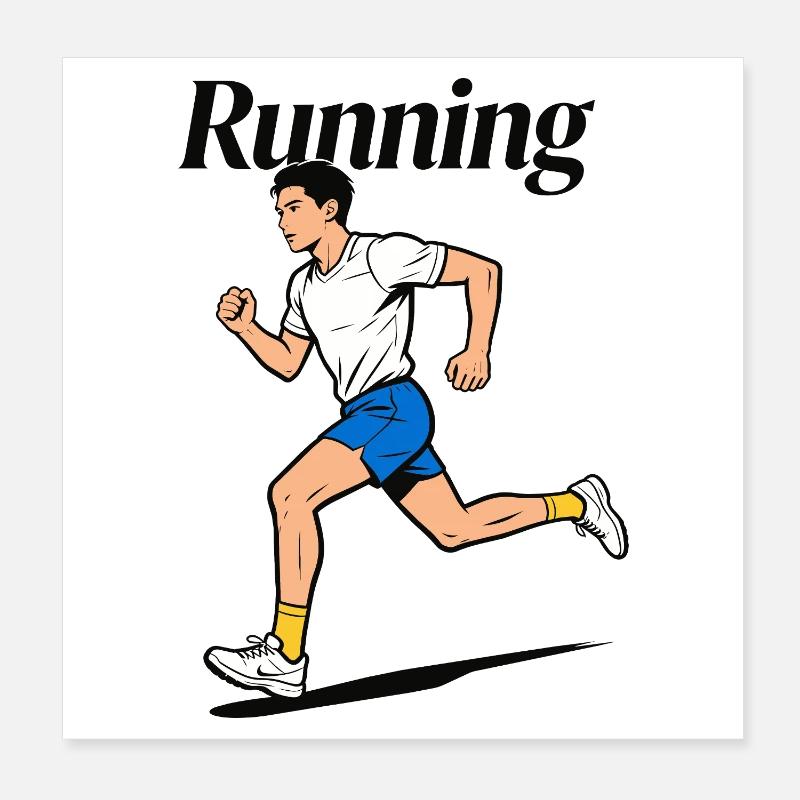 Course en course Poster 20 x 20 cm