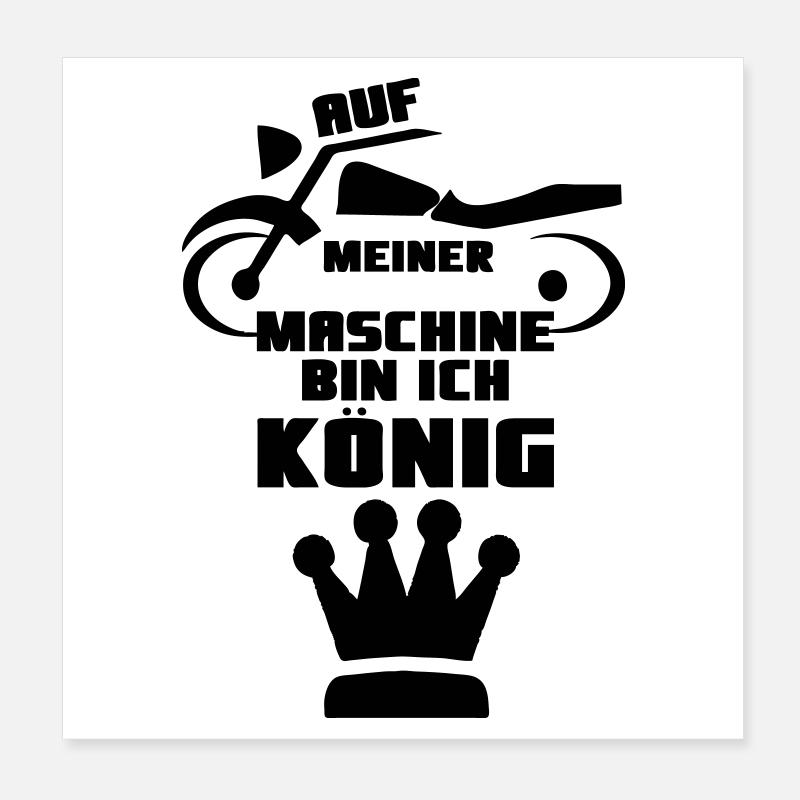 Motorrad Spruch Biker Motorradfahrer Geschenk Poster 20x20 cm