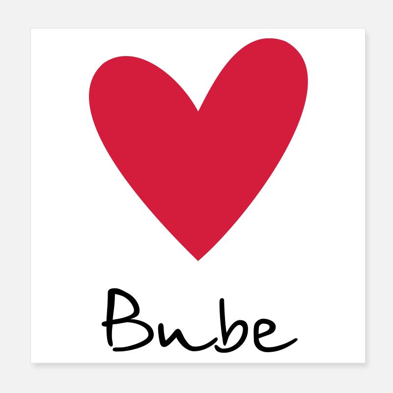 Herz Bube Herzbube Geschenk Poster 20x20 cm