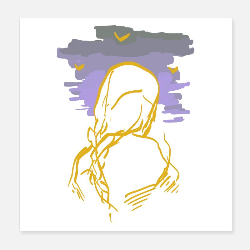 Hexe Poster 20x20 cm