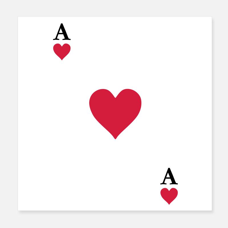 As de coeur Poster 20 x 20 cm