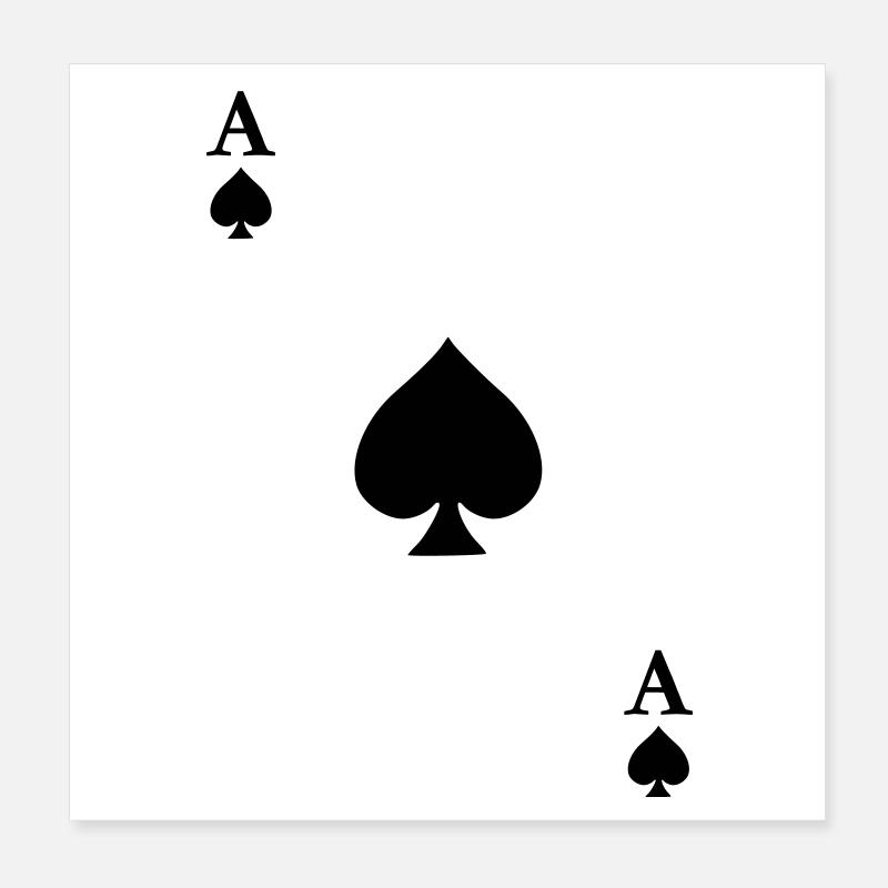 As de Pique Poster 20 x 20 cm