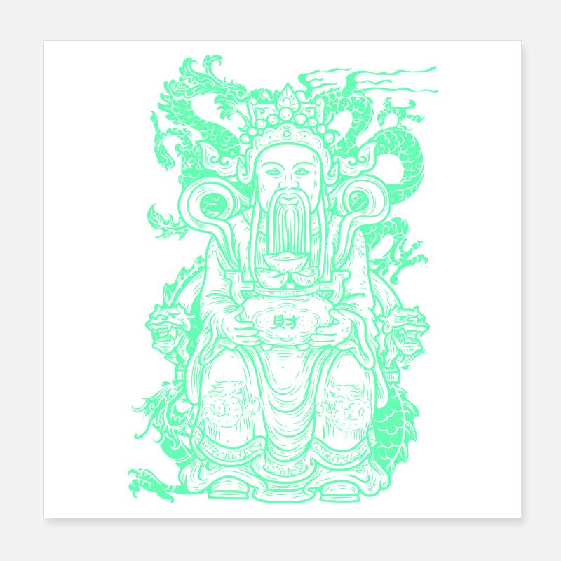 Buddha Figur Poster 20x20 cm