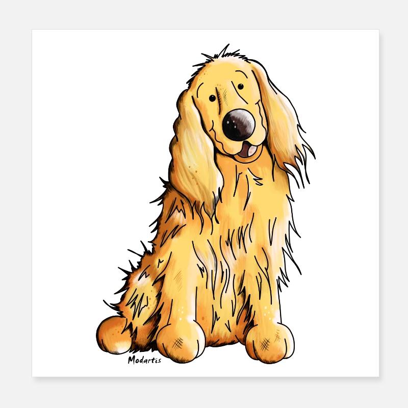 Heureux Cocker Spaniel Poster 20 x 20 cm