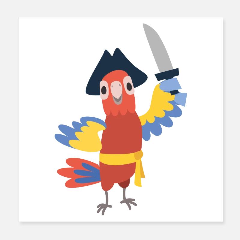 Perroquet Poster 20 x 20 cm