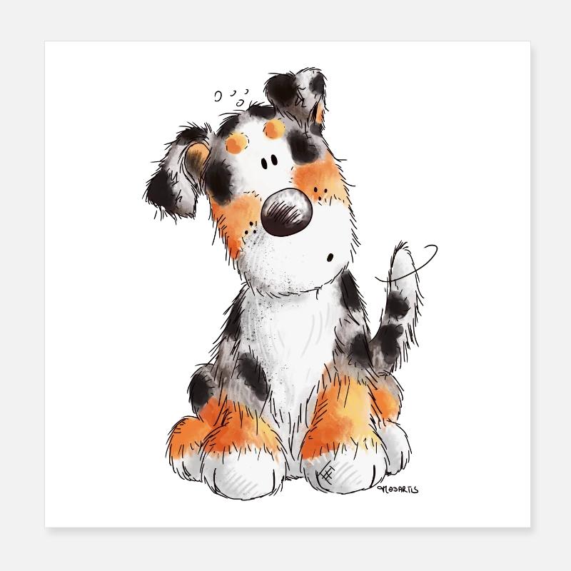 Süßer Australian Shepherd - Aussie - Geschenk Poster 20x20 cm