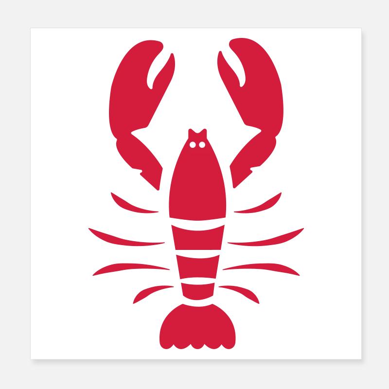 Lobster Poster 8" x 8" (20x20 cm)