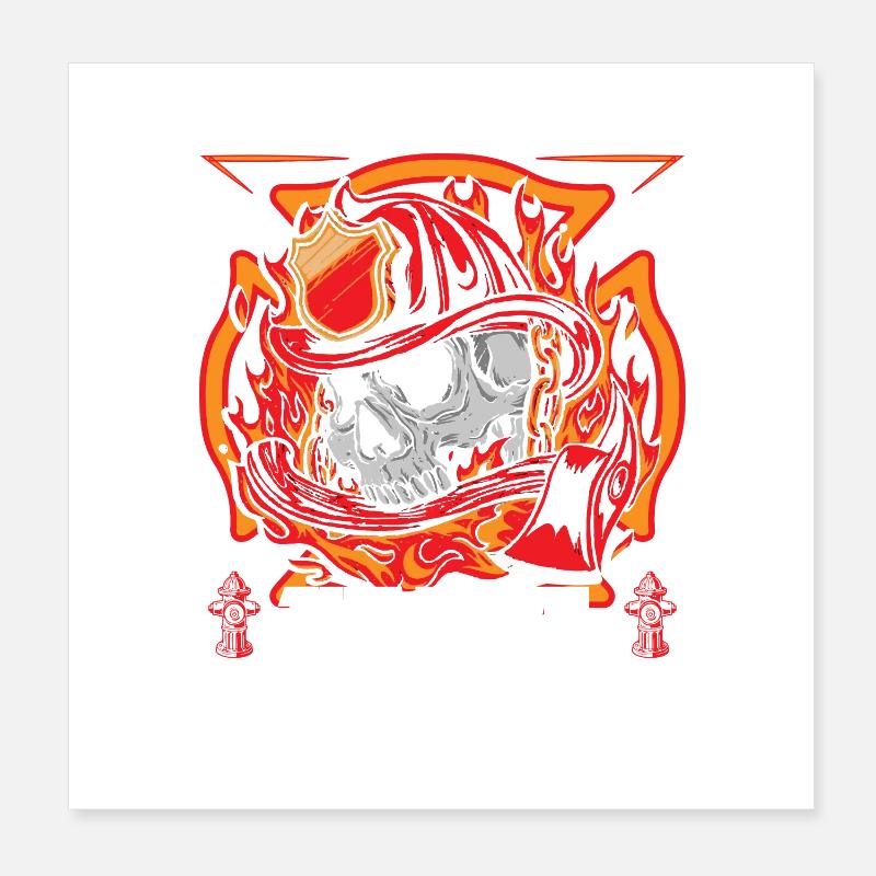 Feuerwehr Poster 20x20 cm
